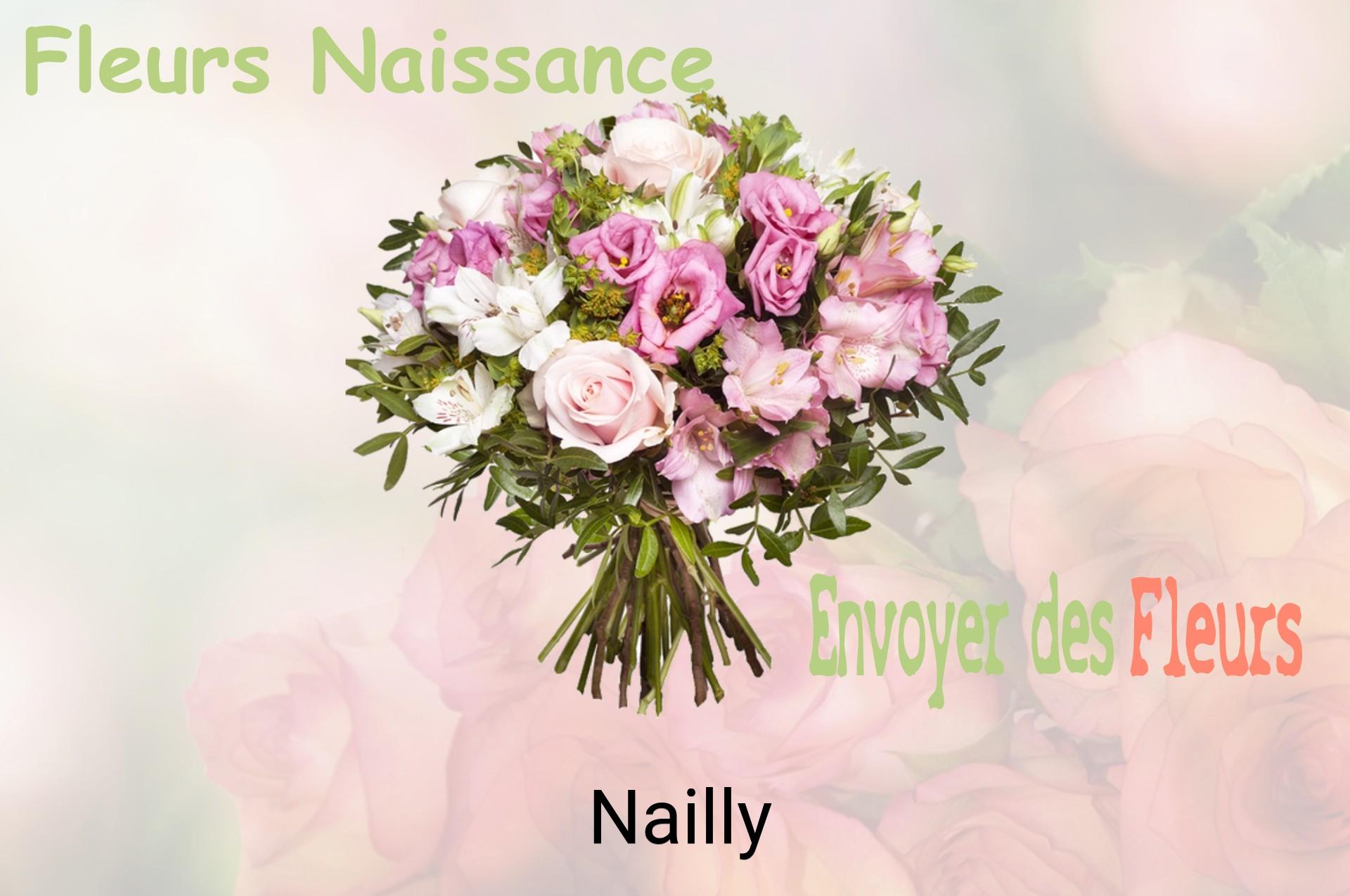 Bouquet de fleurs de naissance livré à Nailly